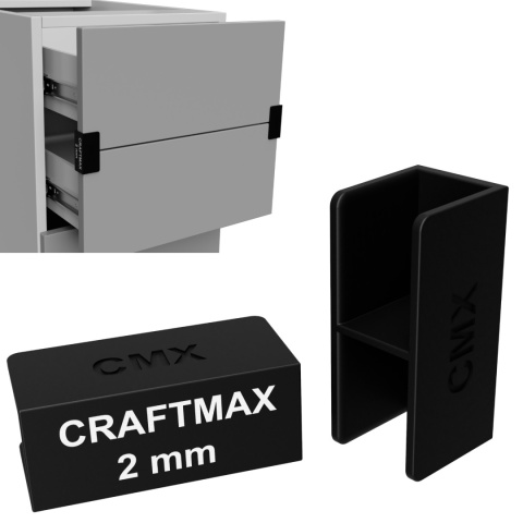 DYSTANS UCHWYT SZABLON DO MONTAŻU FRONTÓW SZUFLAD 2 mm