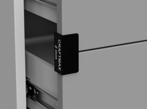 DYSTANS UCHWYT SZABLON DO MONTAŻU FRONTÓW SZUFLAD 2 mm