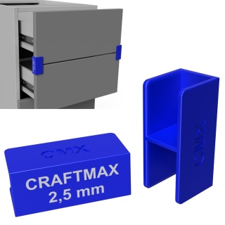 DYSTANS UCHWYT SZABLON DO MONTAŻU FRONTÓW SZUFLAD 2,5 mm