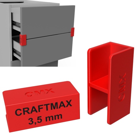 DYSTANS UCHWYT SZABLON DO MONTAŻU FRONTÓW SZUFLAD 3,5 mm