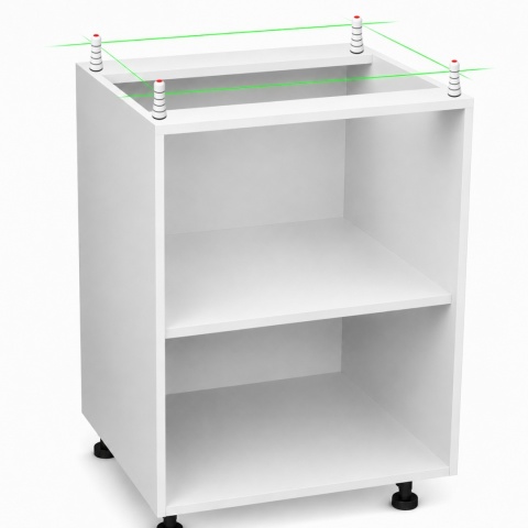 LaserPin pionki białe znaczniki do poziomowania laserowego szafek blatów mebli 8 szt BOX