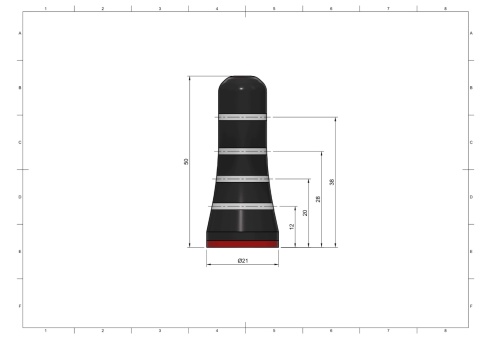 LaserPin pionki czarne znaczniki do poziomowania laserowego szafek blatów mebli 8 szt BOX