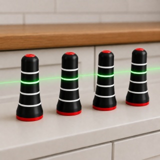 LaserPin pionki czarne znaczniki do poziomowania laserowego szafek blatów mebli 8 szt