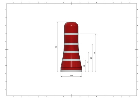 LaserPin pionki czerwone znaczniki do poziomowania laserowego szafek blatów mebli 16 szt BOX