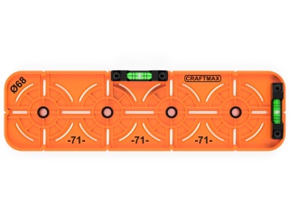 Szablon wzornik do puszek elektrycznych Ø68 rozstaw 71mm poziomica 4P