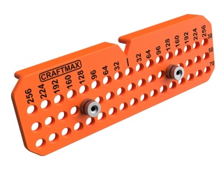Szablon wzornik do uchwytów meblowych regulowany 256 MM SUM-1