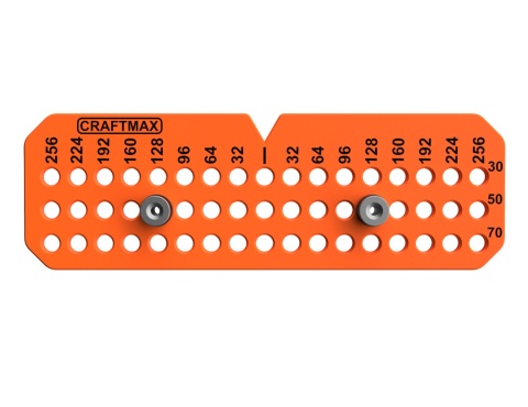 Szablon wzornik do uchwytów meblowych regulowany 256 MM SUM-1