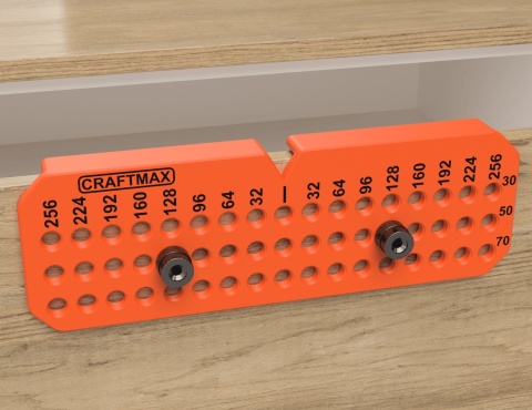 Szablon wzornik do uchwytów meblowych regulowany 256 MM SUM-1