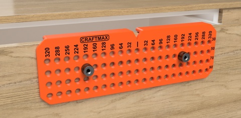 Szablon wzornik do uchwytów meblowych regulowany 320 MM SUM-3