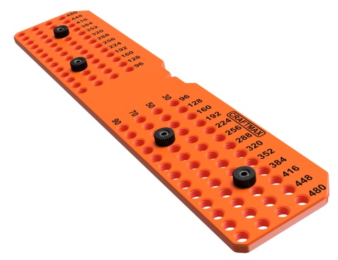 Szablon wzornik do uchwytów meblowych regulowany 480 MM SUM-2